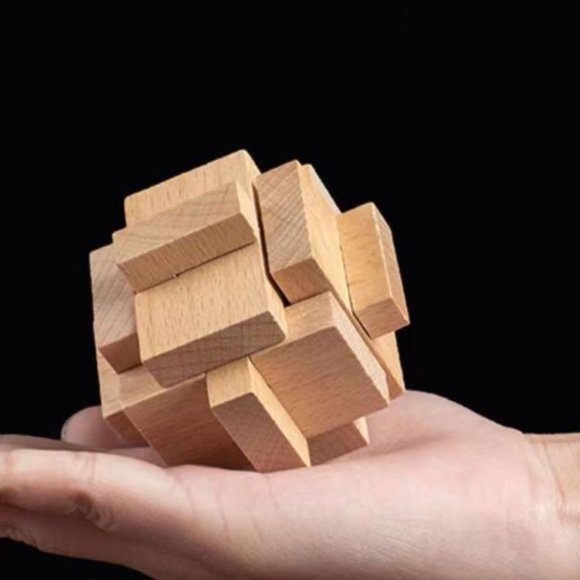 9 PCS Luban Lock Wood Puzzles Brain Teaser - Picture 3 of 4